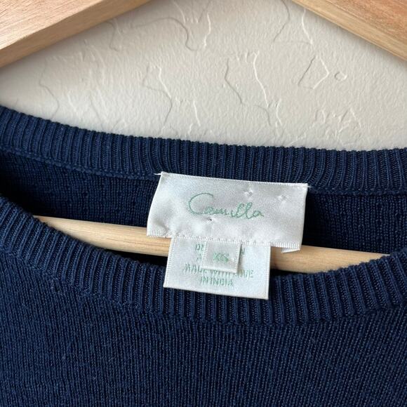 Camilla‎ Jacquard Bamboo Knit Relaxed Tunic Sweater in Costume Party Size XS - Picture 5 of 10